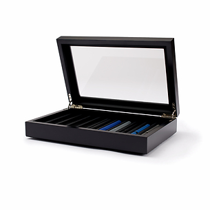 Caja para material de escritura Graphis, 10 compartimentos, negra