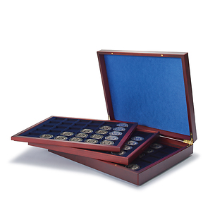 Volterra Trio - Estuche para monedas con 90 compartimentos cuadrados para 39 mm Ø