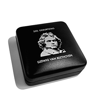 Estuche NOBILE para 1 moneda alemana de 20 euros “Beethoven” en cápsula,negro