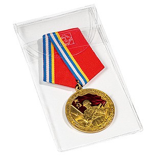 Bolsa protectora para órdenes, medallas y condecoraciones 50x100 mm, paquete de 50