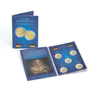 Tarjeta para 5 monedas conmem. alem. de 2€ “1275. Cumpleanos de Carlomagno“(2023)