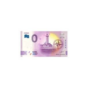 Leuchtturm billete-souvenir de cero euro “Porer'