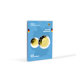 Tarjeta para moneda Conmemorativa alemana de 2 Euros 2026 (Konrad Adenauer)