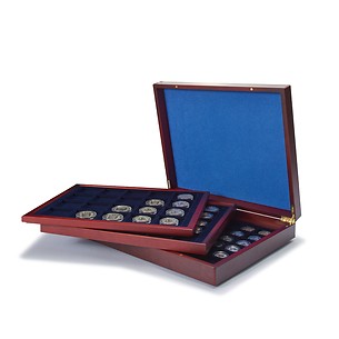 Estuche para monedas VOLTERRA  TRIO de Luxe, para divisiones cuadradas de30, 39,48mm Ø