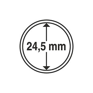 Cápsulas de monedas diámetro interior 24,5 mm