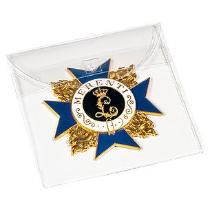 Bolsa protectora para órdenes, medallas y condecoraciones de hasta 90 mm,paquetede50