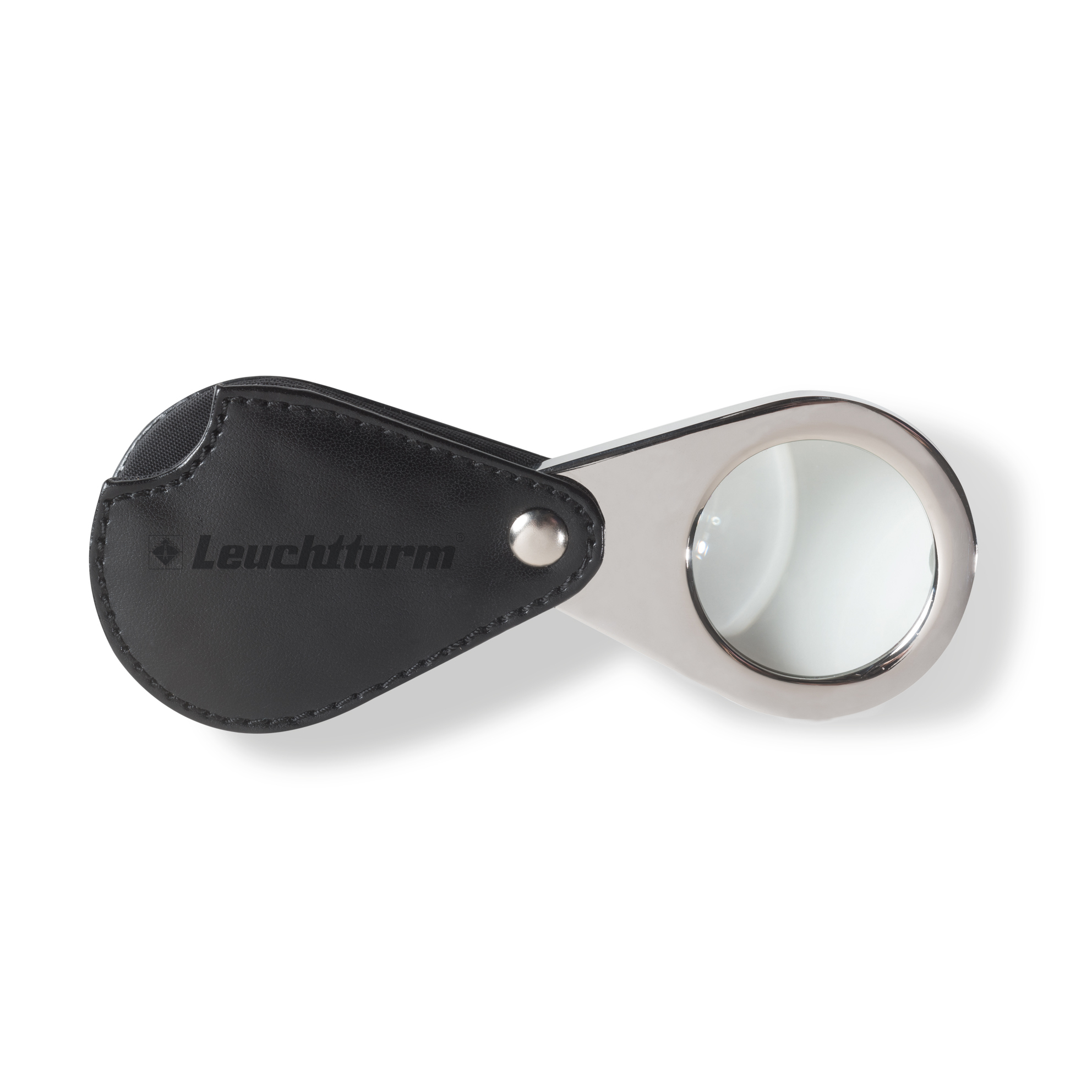 bolsillo plegable LU25 con aumentos y funda de cuero auténtico negro online | leuchtturm.es