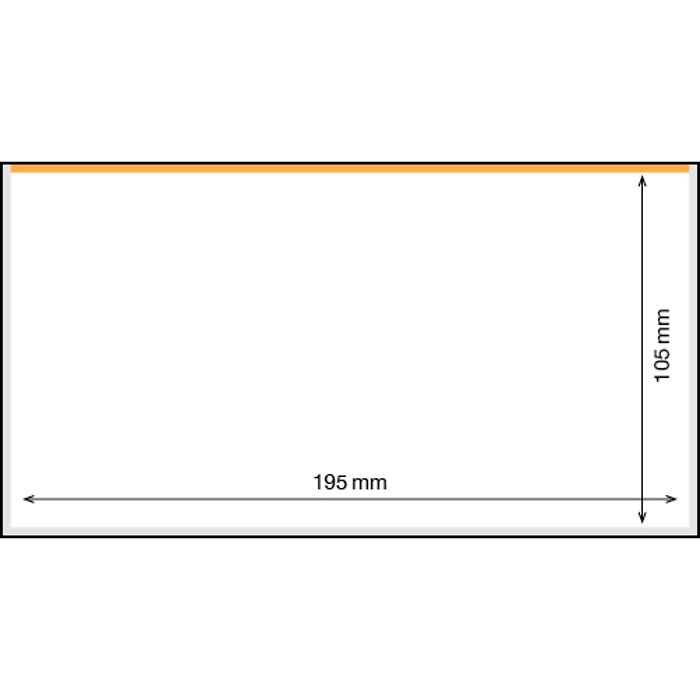 Hojas para billetes de banco Basic 195, paquete de 50, 195x105mm