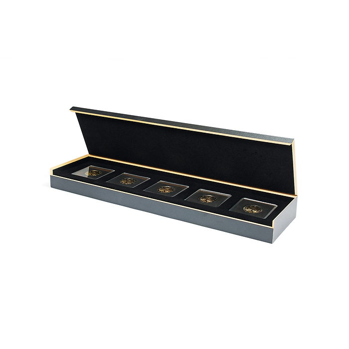 Estuche Luxor para cinco cápsula para monedas Quadrum