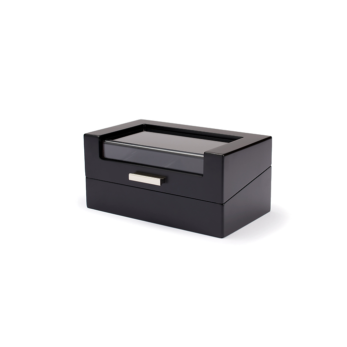 Caja para relojes Tempor, 3 compartimentos, negra