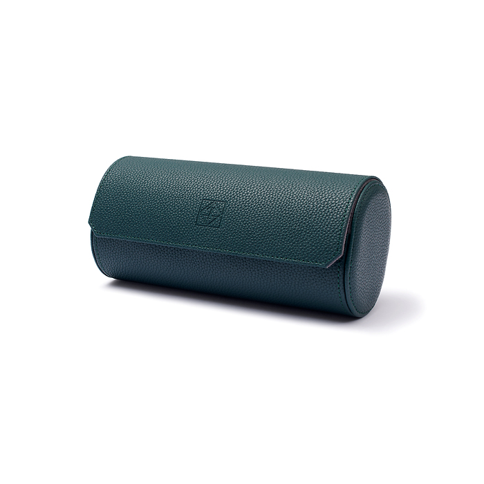Estuche para relojes Via, 3 compartimentos, verde oscuro