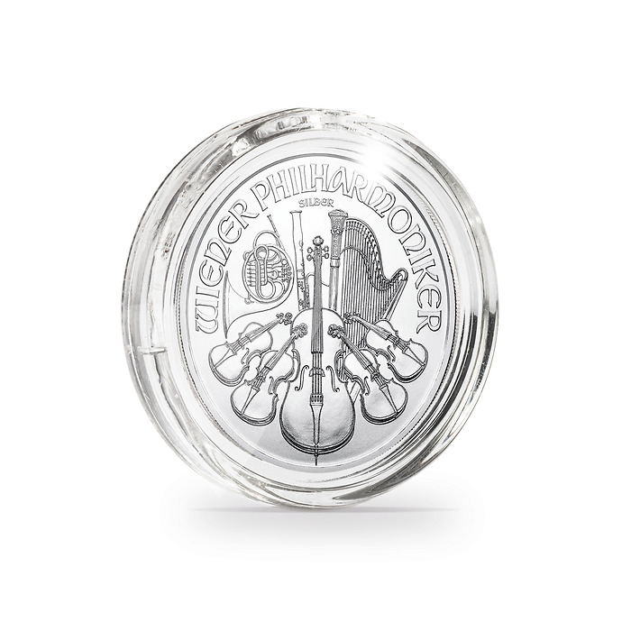 Ultra Cápsulas Perfect Fit p. 1 oz. Wiener Philharmoniker Plata (37,00 mm), paquete de 10