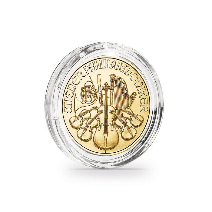 Ultra Cápsulas Perfect Fit p. 1 oz. Wiener Philharmoniker Oro (37,00 mm), paquete de 10