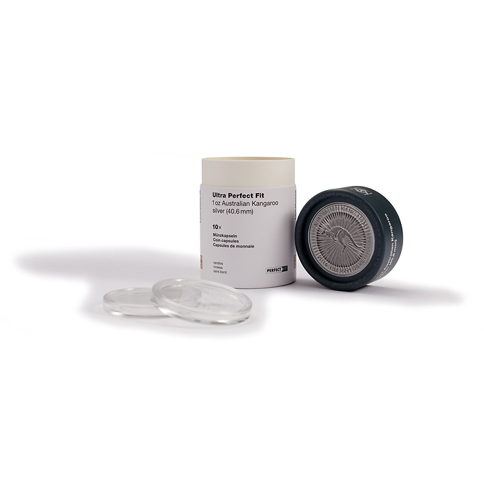 Ultra Cápsulas Perfect Fit para 1 oz. Kangaroo Plata (40,6 mm), paquete de 10