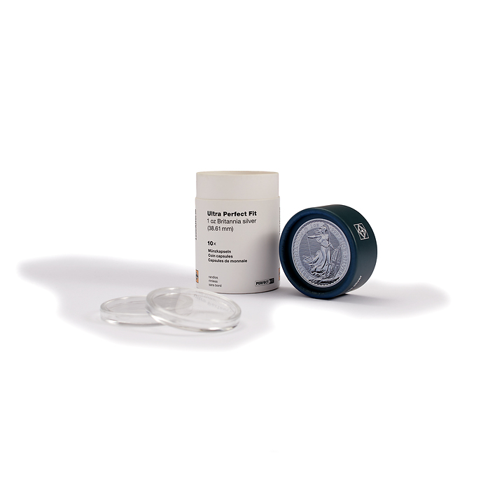 Ultra Cápsulas Perfect Fit para 1 oz. Britannia Plata (38.61 mm), paquete de 10
