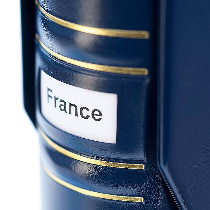 tapa de anillas Grande Signum, diseño Classic, ventan p.inscription c.cajetín prote, azul