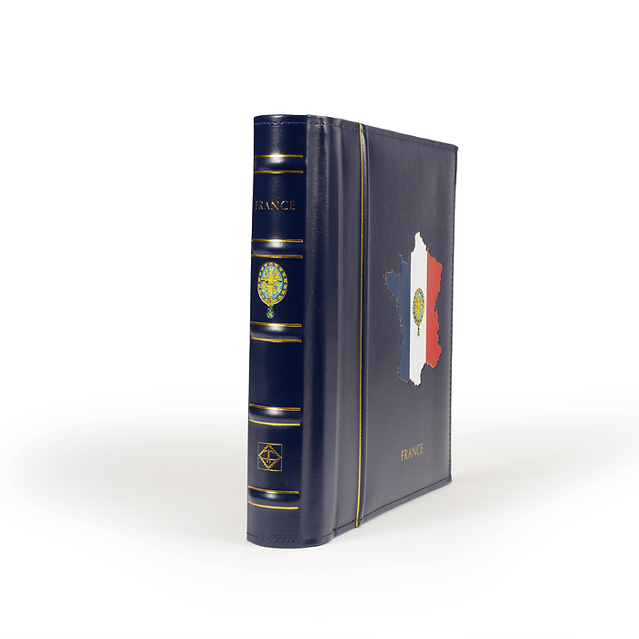 Tapa con barra Perfect DP, diseño Classic, con grabado 'FRANCE' incl. cajetín, azul