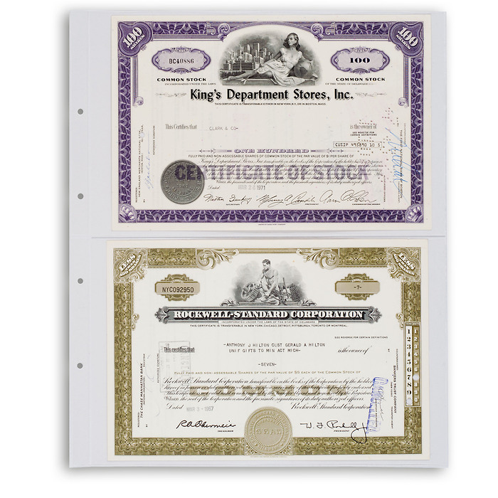 Hojas de plástico Kanzlei, 2 divisiones, transparentes