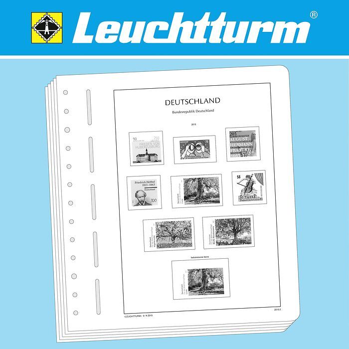 LEUCHTTURM hojas preimpresas República Federal de Alemania 1980-1984