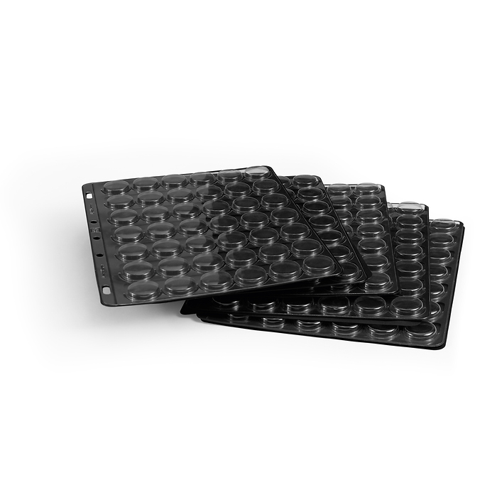 Hojas de plástico Compart, para 42 placas de cava / tapas coronas, negro