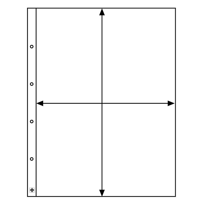 Hojas de plástico Kanzlei, 1 división, transparentes