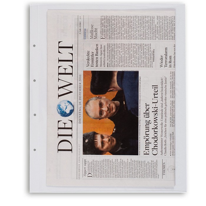 Hojas de plástico Kanzlei, 1 división, transparentes