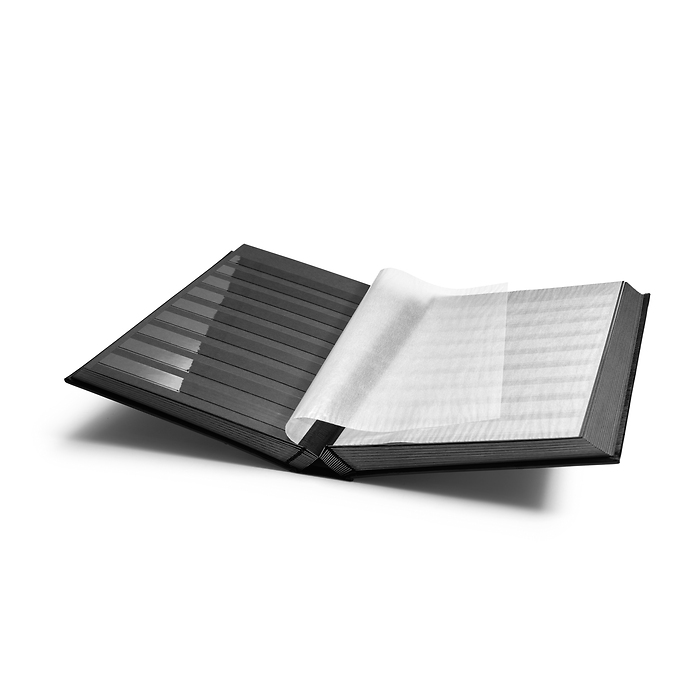 Comfort clasificador,DIN A4, 64 páginas negras, tapa acolchada, negro