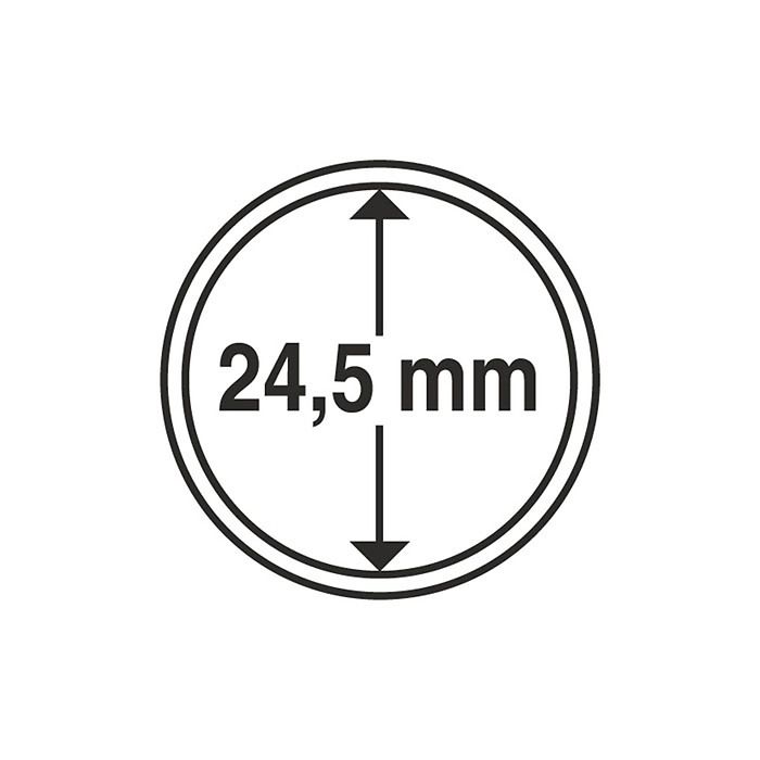 Cápsulas de monedas diámetro interior 24,5 mm