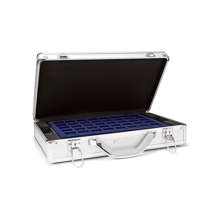 Maletín moneda Cargo L6 para 198 monedas, incl. 6 bandejas de monedas