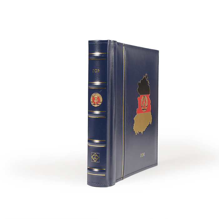 Tapa con barra rotativa Perfect DP, diseño Classic, con grabado 'DDR' incl. cajetín, azul