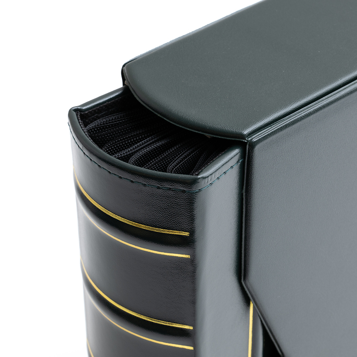 Álbum para 200 FDCs o cartas en el formato C6, con cajetín protector, verde