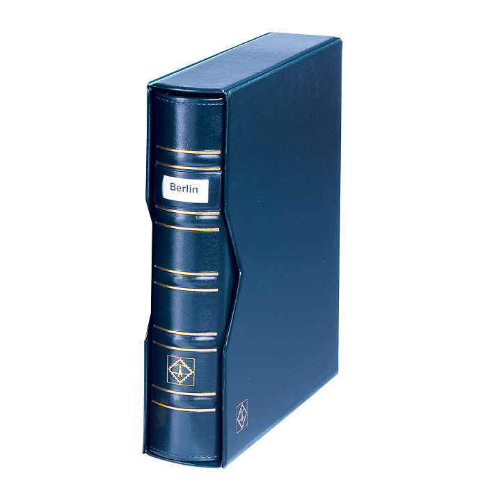 Tapa Optima, diseño Classic SIGNUM, con ventana para inscripción +cajetín projoector, azul