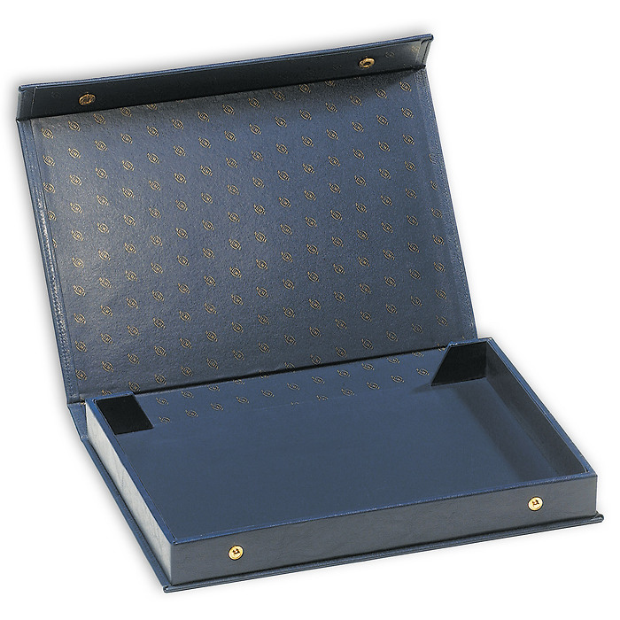Estuche para monedas L para 4   bandejas, azul, vacío