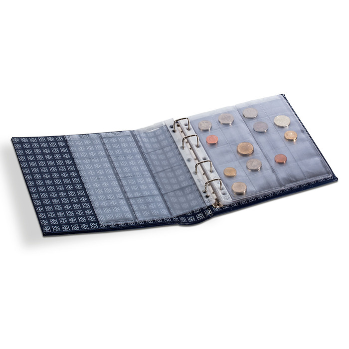 Álbum para monedas Optima, 'World Money' con 5 Hojas Optima   diferentes, azul