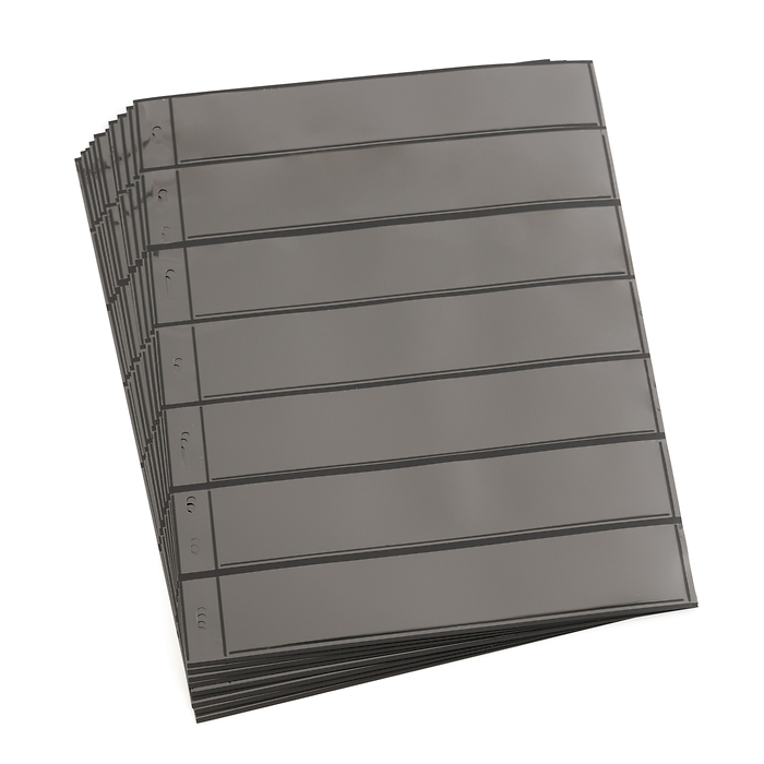 Hojas de plástico Optima, 7 divisiones, negro