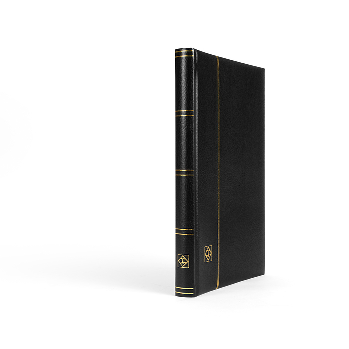 Clasificador PREMIUM, DIN A4, 32 páginas negras, tapa de cuero* acolchada, negro