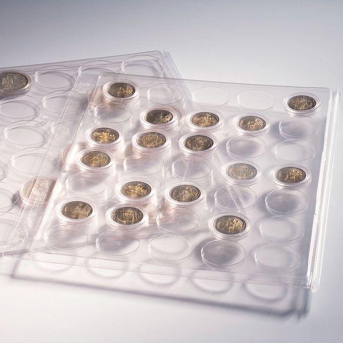 Hojas p.monedas ENCAP, para cápsulas d. monedas con un diámetro interiorde 26 - 27mm