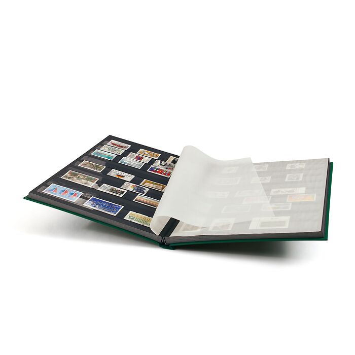 Basic clasificador, DIN A4, 32 páginas negras, tapa no acolchada, verde