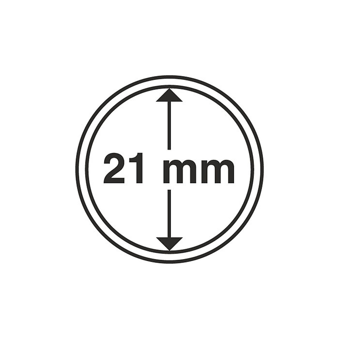 Cápsulas Grips para monedas de 21 mm, paquete de 10