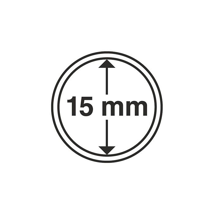 Cápsulas de monedas diámetro interior 15 mm