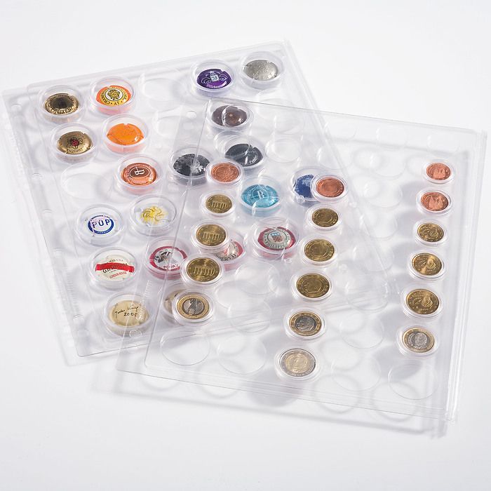 Hojas ENCAP, transparentes para series de monedas de 5 Euros en cápsulas