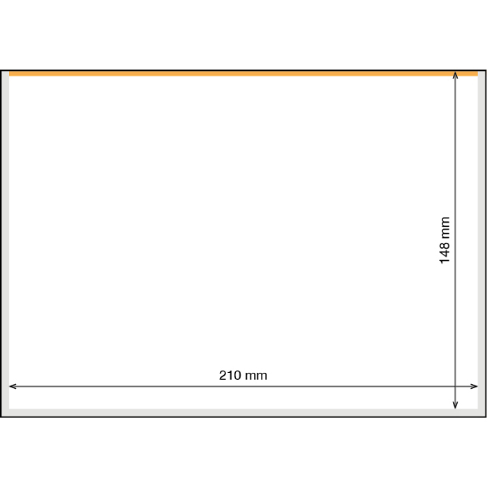 Fundas protectoras Basic 210 para billetes, 210x148 mm, transparentes