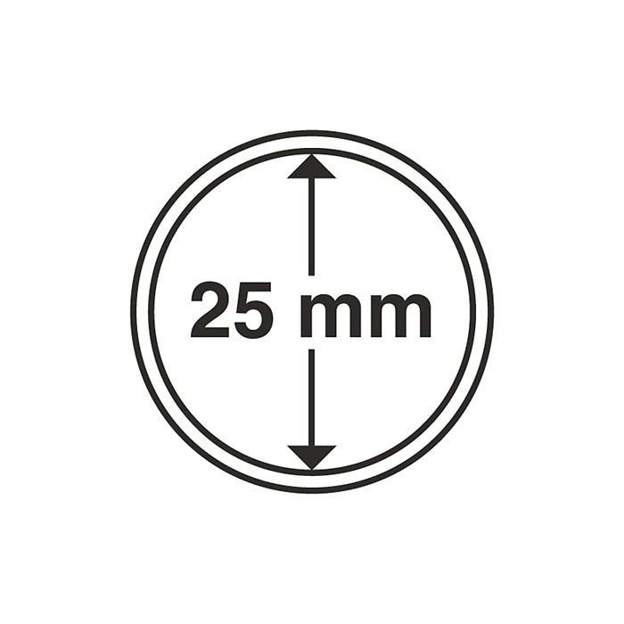 Cápsulas de monedas diámetro interior 25 mm