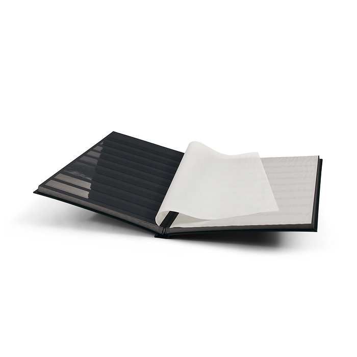 Basic clasificador, DIN A4, 32 páginas negras, tapa no acolchada, negro