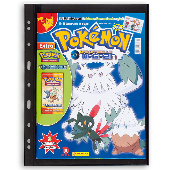 Hojas de plástico Grande, 1 división, negras