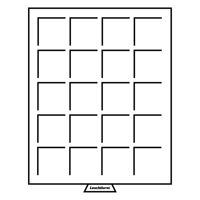 Bandeja para monedas Smart, con 20 divisiones esquinadas de   41 mm Ø
