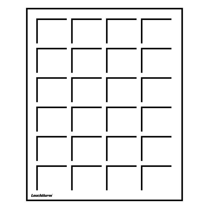 Bandeja para 24 monedas de 33   mm Ø, para maletín
