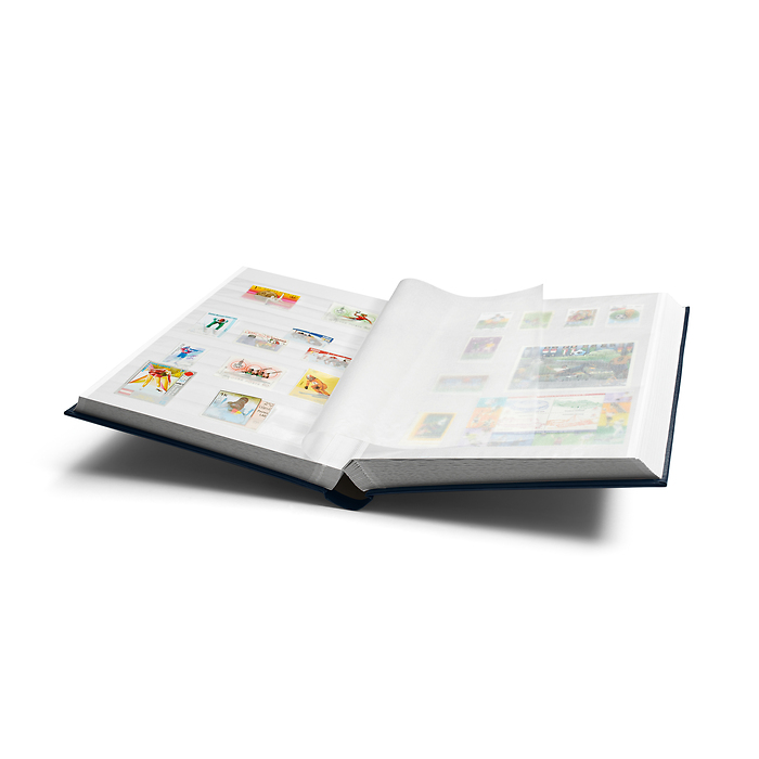 Comfort clasificador, DIN A4,  64 páginas blancas, tapa acolchada, azul