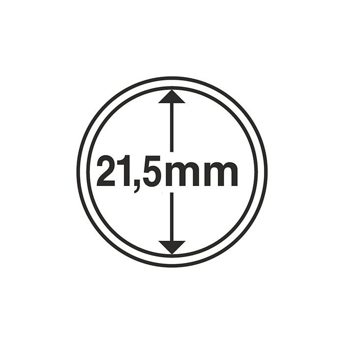 Cápsulas de monedas diámetro interior 21,5 mm