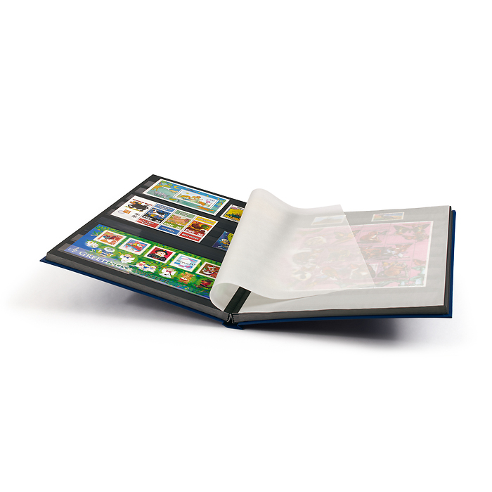 Basic clasificador, DIN A4, 32 páginas negras, tapa no acolchada, azul